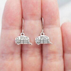 Tiny Camper Trailer Charm Earrings - Handmade & Hypoallergenic
